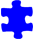Blaues Puzzleteil